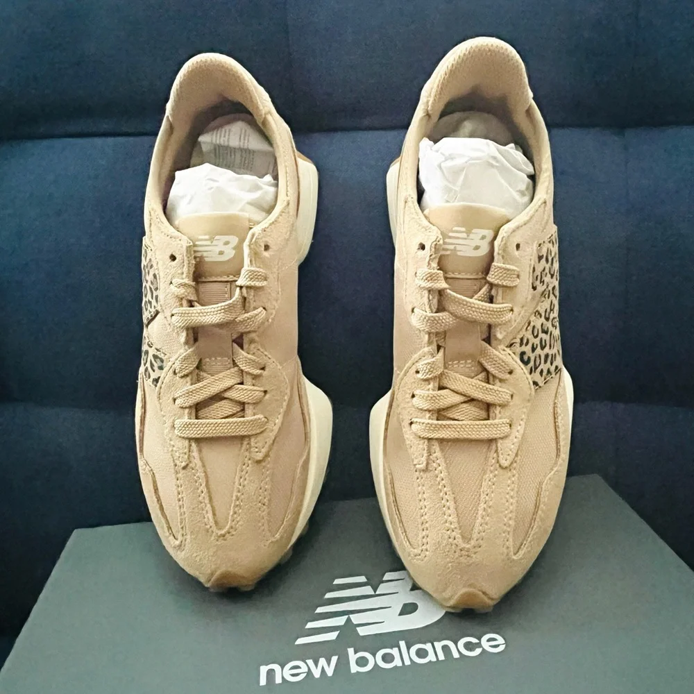 New Balance 327 Animal Print Women's Sneakers Shoes Beige Leopard size 6.5 - Picture 13 of 13
